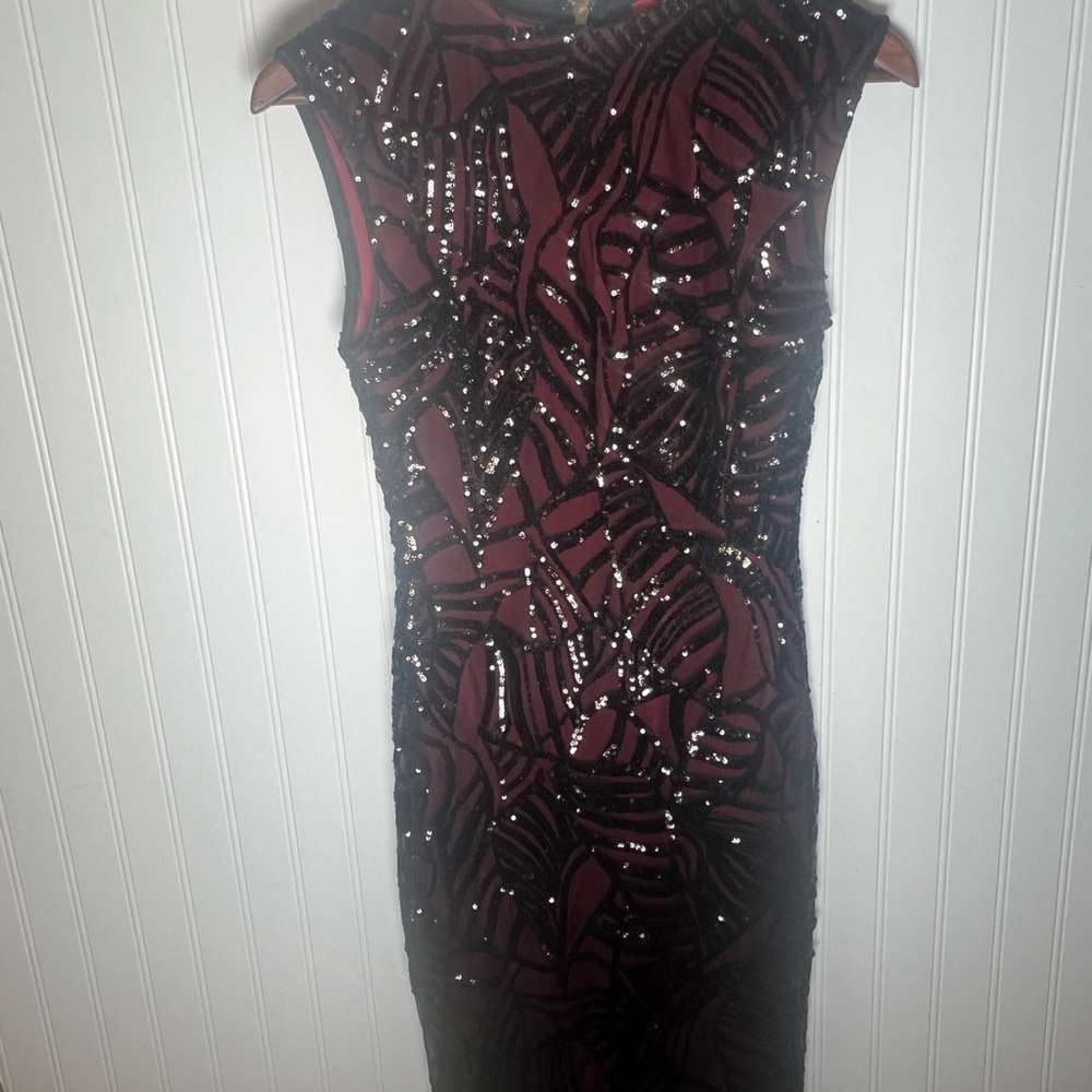 Elegant Glamorous Sequined Dress size M Stretchy valentine party holiday cruise - Picture 2 of 7